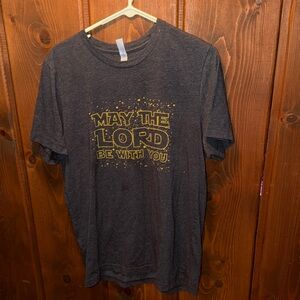 Bella Canvas Charcoal Tee with Yellow Graphic